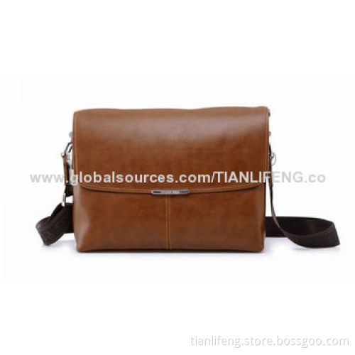 Leather messenger bag for business men